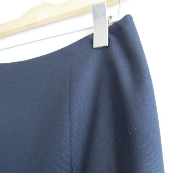 Brooks Brothers Skirt 6 Navy Blue Classic Feminine Academia Tollegno 1900 A Line - Picture 5 of 13